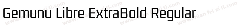 Gemunu Libre ExtraBold Regular字体转换